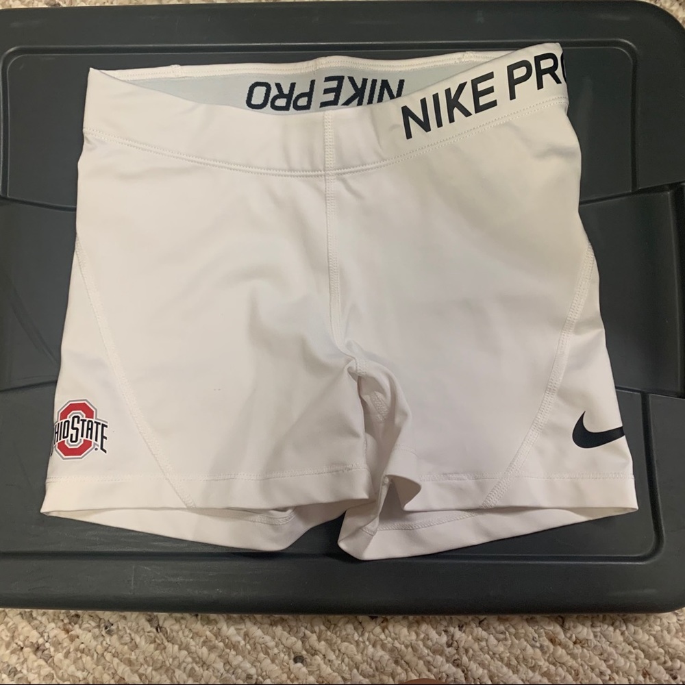 White Ohio State Nike Pros - S